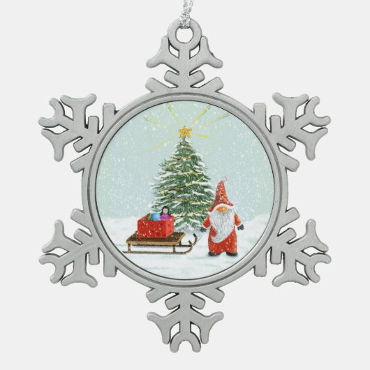 Gnome Kerst Ornament (Voorkant)
