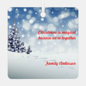 Gnome Kerstboom Snow Metal Square Ornament (Achterkant)