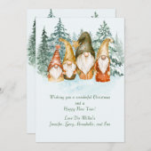 Gnome kerstfeestdag Kaart (Voorkant / Achterkant)