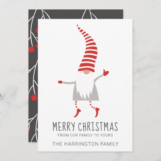 Gnome Kerstmis (Voorkant / Achterkant)