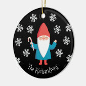 Gnome Kerstmis Keramisch Ornament (Links)