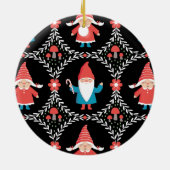 Gnome Kerstmis Keramisch Ornament (Achterkant)