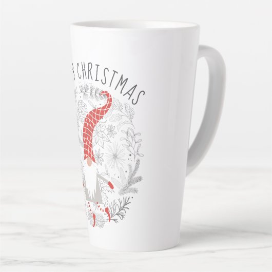 Gnome Kerstmis Latte Mok (Rechterhoek)