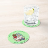 Gnome Kerstmis Ronde Kartonnen Onderzetter (Insitu)