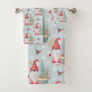Gnome Kerstpatroon Bad Handdoek