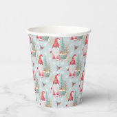 Gnome Kerstpatroon Papieren Bekers (Rechts)