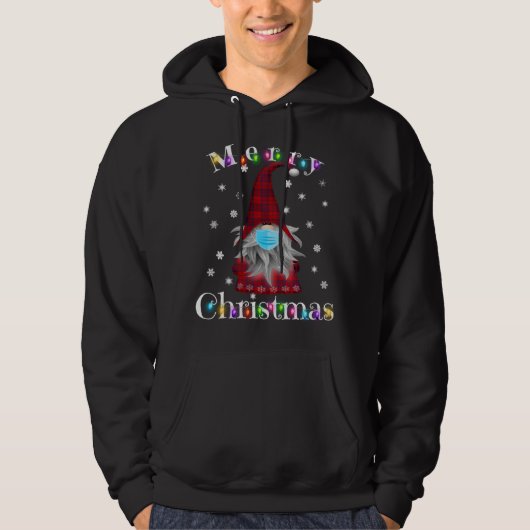 Gnome kerstpyjama's Face Mask - Garden Gnome Hoodie (Voorkant)