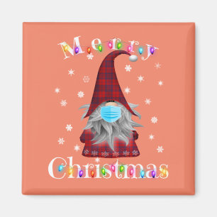 Gnome kerstpyjama's Face Mask - Garden Gnome Magneet