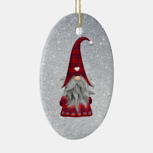 Gnome kerstversiering keramisch ornament (Rechts)