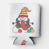 Gnome Knitting Cute Knitter Gift Nordic Gnomen Blikjeskoeler (Voorkant)