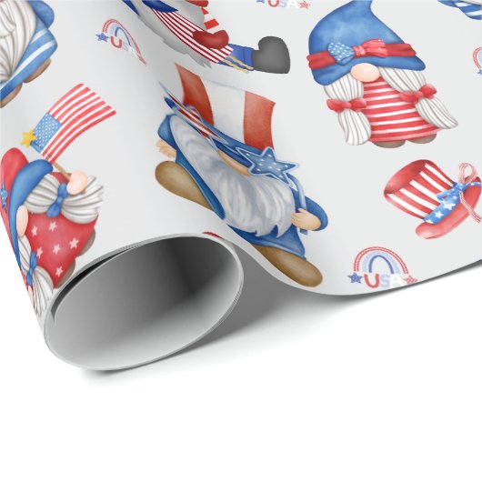 Gnome Labor Day, de Amerikaanse feestdag Cadeaupapier (Rol Hoek)