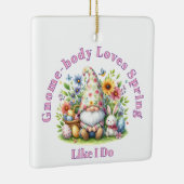 Gnome Lente Keramisch Ornament (Rechts)
