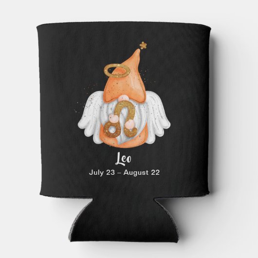 Gnome Leo Astrology Sign Angel Blikjeskoeler (Achterkant)