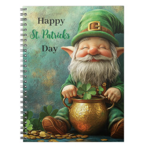 Gnome Leprechaun en Pot of Gold St. Patrick's Day Notitieboek