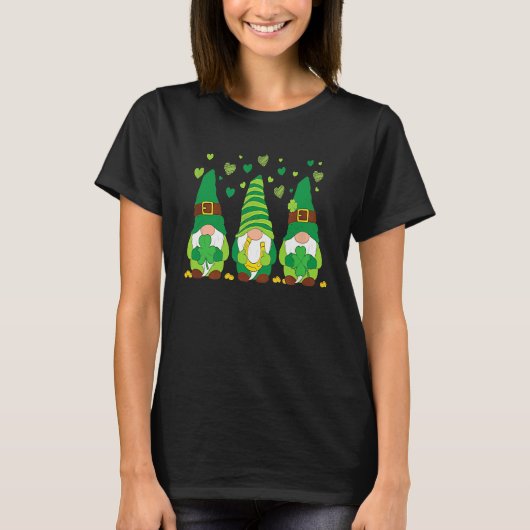 Gnome Leprechaun Green Gnomes Tomte St Patrick's D T-shirt (Voorkant)