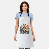 Gnome Leuke en grappige gnoom Hippie zonnebloem ru Schort (Gedragen)