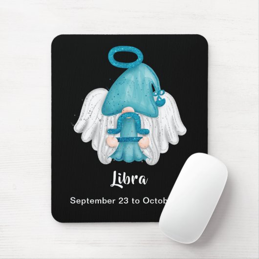 Gnome Libra Astrology Sign Angel Muismat (Met muis)