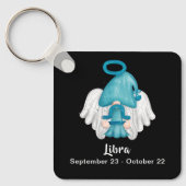 Gnome Libra Astrology Sign Angel Sleutelhanger (Voorkant)