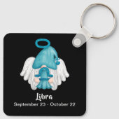 Gnome Libra Astrology Sign Angel Sleutelhanger (Achterkant)