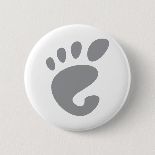Gnome - Linux - OSS FSF  Ronde Button 5,7 Cm (Voorkant)