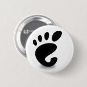 Gnome logo ronde button 5,7 cm (Voorkant /achterkant)