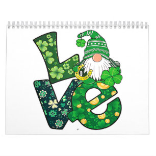 Gnome Love Funny St Patrick Day Kalender