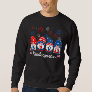 Gnome Love Kindergarten Teacher Patriotic 4th of J Trui