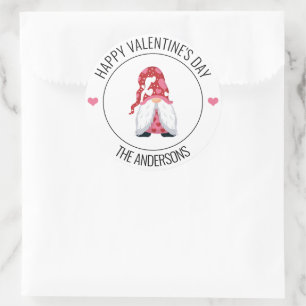 Gnome Love Valentijnsdag Ronde Sticker