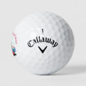 Gnome met kerstboom Pet en cadeau golfballen (Logo)