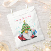 Gnome met Kerstboom Pet en Gift Favor Bag Bedankzakje (Geknipt)