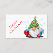 Gnome mignonne avec cadeaux Cartes de visite de No (Dos)