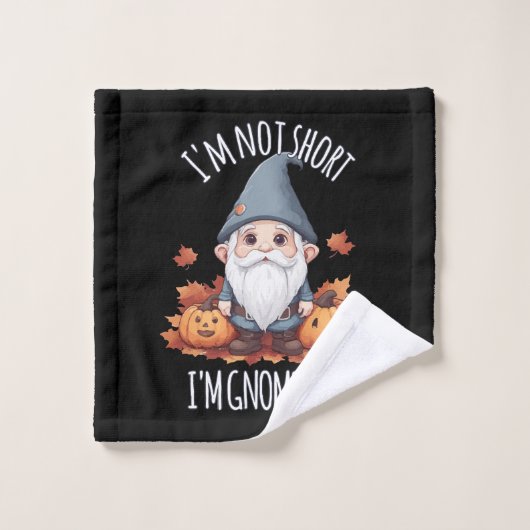 Gnome mignonne en automne (Gant de toilette)