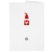 Gnome mignonne habillé en rouge avec coeur Anniver (Dos)