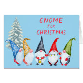 Gnome mignonne pour carte de Noël (Devant horizontal)