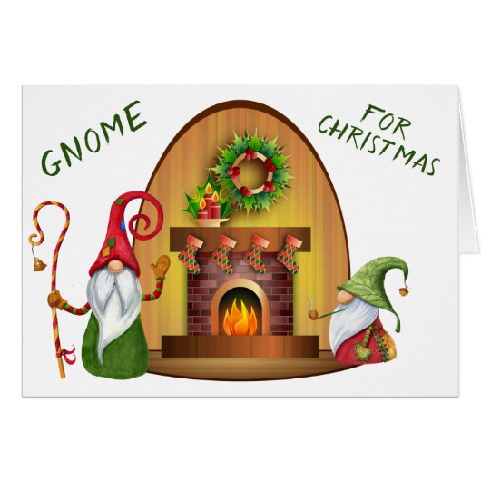 Gnome mignonne pour Noël Fête de la cheminée (Devant horizontal)