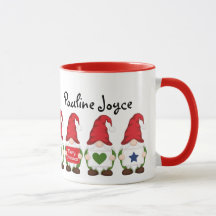 Gnome Mug de Noël personnalisé