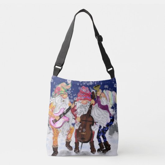 Gnome Music Band Sac Crossbody de Noël (Devant)