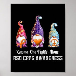 Gnome Niemand vecht RSD CRPS bewustzijn Alleen RSD Poster
