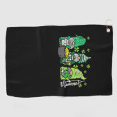 Gnome Nurses Saint Pattys Scrub Nurse St Patricks Golfhanddoek (Horizontaal)