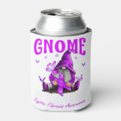 Gnome One Fights Alone Cystic Fibrosis Awareness Blikjeskoeler (Blikje Voorkant)