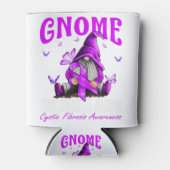 Gnome One Fights Alone Cystic Fibrosis Awareness Blikjeskoeler (Voorkant)