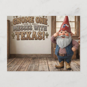 "Gnome One rommelt met Texas" Werkplaats Briefkaart