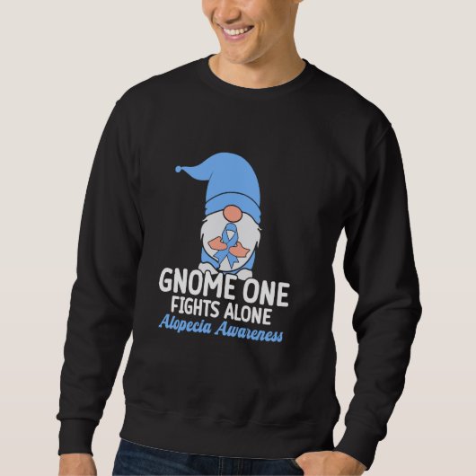 Gnome One vecht alleen Alopecia Bewustheid Trui (Voorkant)