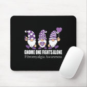 Gnome One vecht alleen Fibromyalgie Bewustmakingsw Muismat (Met muis)