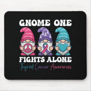 Gnome One Vecht Alleen - Kerst Schildklierkanker Muismat