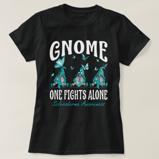 Gnome One vecht alleen maar Scleroderma Bewustmaki T-shirt (Design voorkant)