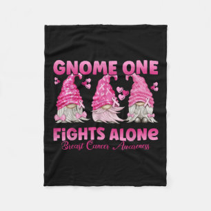 Gnome One vecht alleen Pink_ Borstkanker Awarene Fleece Deken