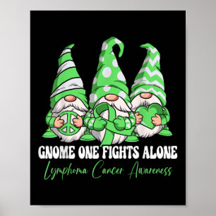 Gnome One vecht alleen tegen lymfoom kanker bewust Poster