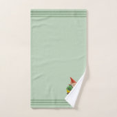 Gnome & Or, Trois Bandes sur Vert Laurier Clair (Serviette à main)