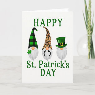 Gnome-patroon Fijne St. Patrick's Dag Kaart